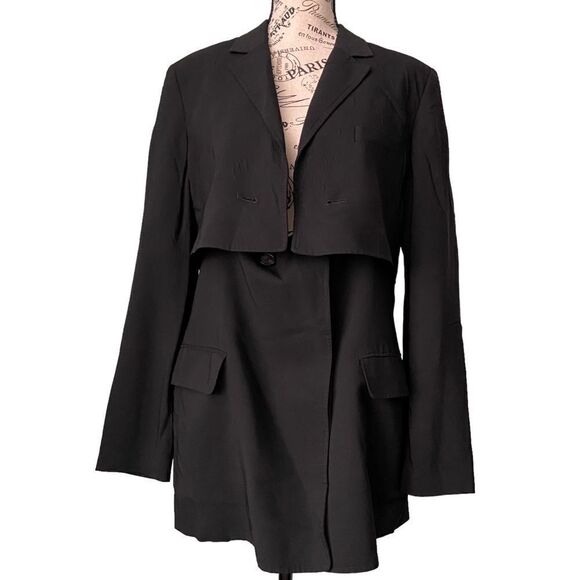 3.1 Phillip Lim black Tiered Twill Black Blazer Jacket in Size 8 - Picture 4 of 16